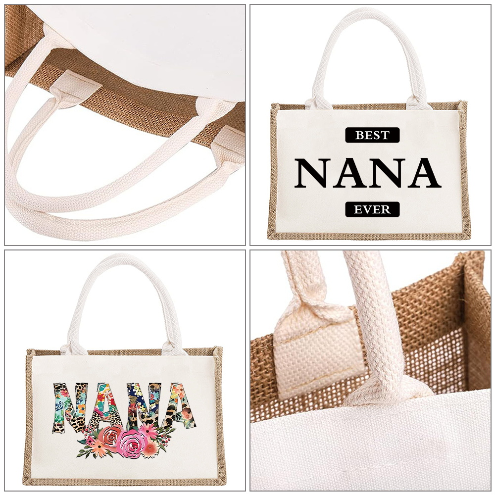 Women Bags Jute - Винтажная джутовая сумка, многоразовая сумка для