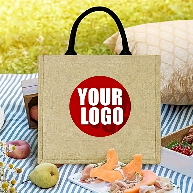 Women Bags Jute - Персонализированная большая сумка-шоппер из джута, многоразовая,