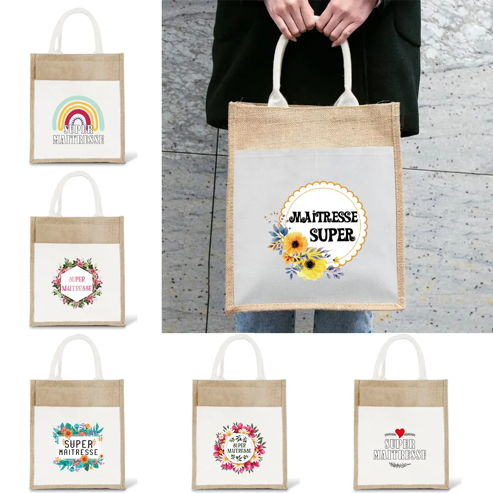 Women Bags Jute - Минималистичная льняная сумка, модная женская сумка