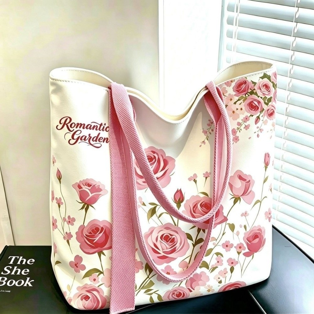 Women'S Reebok Bags - Портативная холщовая сумка с цветочным принтом,