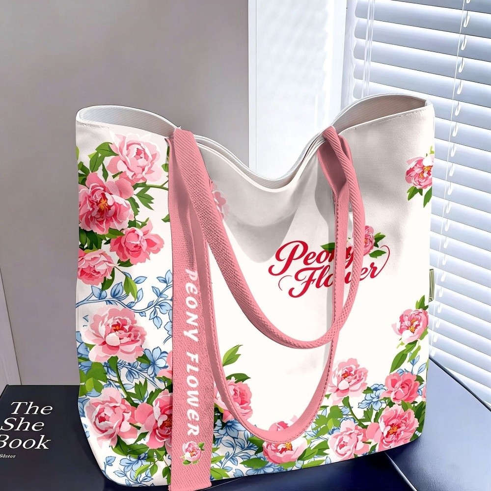 Women'S Reebok Bags - Модная холщовая сумка с цветочным принтом,