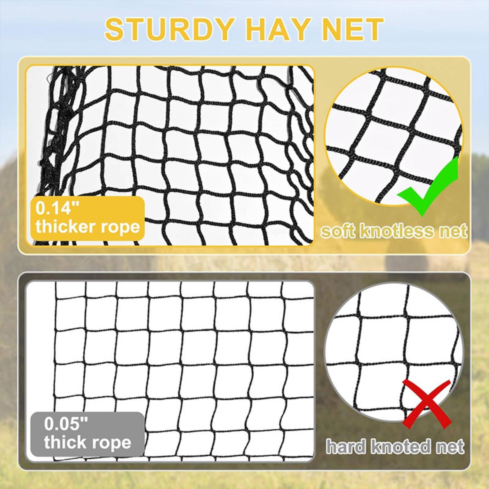 Большая сетка для сена, легко  – обзор и цена Mesh Net Bag